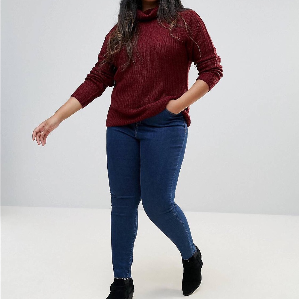 Brave Soul Plus Central Roll Neck Sweater, ASOS.